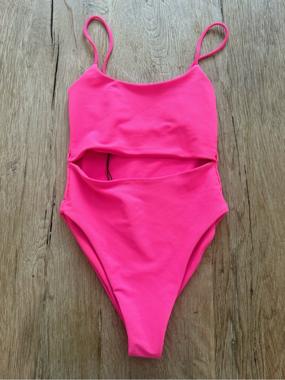 Skatie Hot Pink Girls' One-Piece Cutout Swimsuit